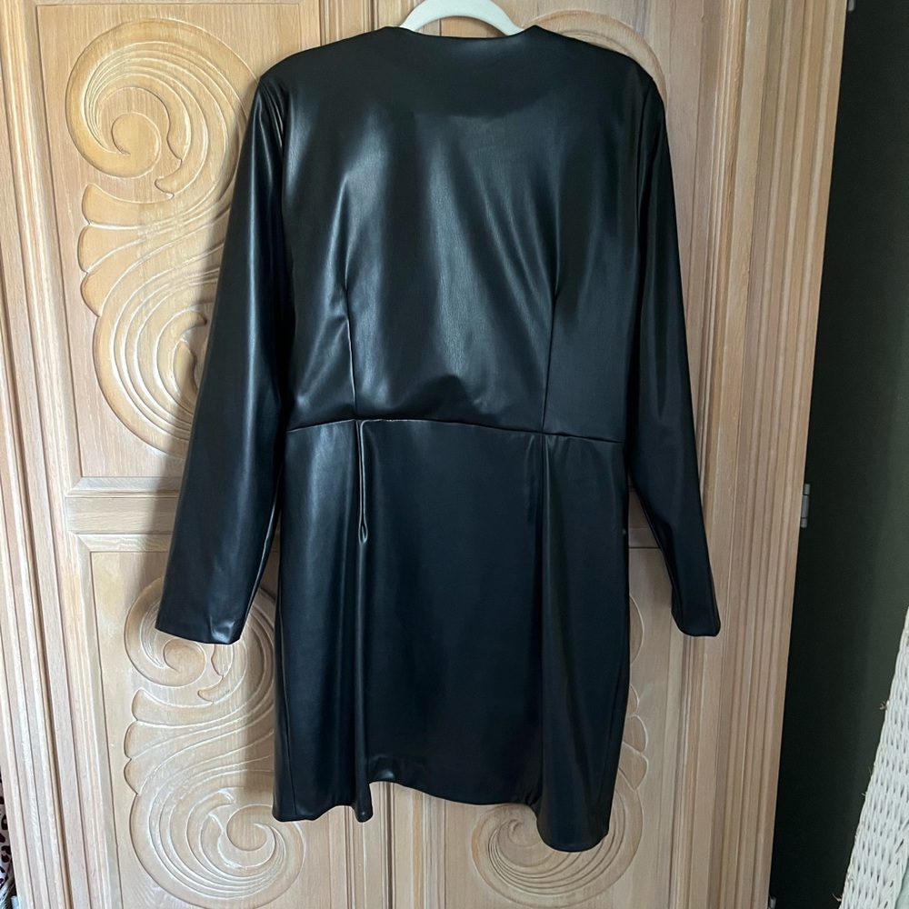 ZARA dress . Not real leather . Gorgeous - Picture 7 of 8
